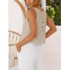 image:imageIDEALSANXUN Womens Gingham Crop Tank Tops 2026 Spring Summer Sleeveless Vest TopStriped Khaki