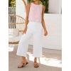 image:imageIDEALSANXUN Womens Gingham Crop Tank Tops 2026 Spring Summer Sleeveless Vest TopStriped Pink