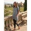 image:imageIDEALSANXUN Womens Gingham Dress Spring Summer Beach Casual Short Sleeve Plaid Mini DressesBlack