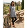 image:imageIDEALSANXUN Womens Gingham Dress Spring Summer Beach Casual Short Sleeve Plaid Mini DressesBlack