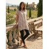 image:imageIDEALSANXUN Womens Gingham Dress Spring Summer Beach Casual Short Sleeve Plaid Mini DressesDark Khaki