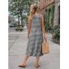 image:imageIDEALSANXUN Womens Gingham Dress Spring Summer Beach Casual Sleeveless Midi SundressesBlack