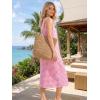 image:imageIDEALSANXUN Womens Gingham Dress Spring Summer Beach Casual Sleeveless Midi SundressesPink