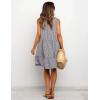 image:imageIDEALSANXUN Womens Gingham Dress Spring Summer Beach Sleeveless A Line Midi SundressBlack