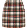 image:imageIDEALSANXUN Womens High Waist Plaid Skirt Bodycon Pencil Wool Mini SkirtsArmyorange