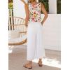 image:imageIDEALSANXUN Womens Linen Crop Tank Tops 2026 Spring Summer Beach Sleeveless TopsFloral Multi