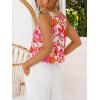 image:imageIDEALSANXUN Womens Linen Crop Tank Tops 2026 Spring Summer Beach Sleeveless TopsFloral Red