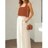 image:imageIDEALSANXUN Womens Linen Crop Tank Tops Cute Summer Sleeveless Cropped Cotton Linen TopsBrick