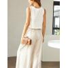 image:imageIDEALSANXUN Womens Linen Crop Tank Tops Cute Summer Sleeveless Cropped Cotton Linen TopsWhite