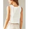 image:imageIDEALSANXUN Womens Linen Crop Tank Tops Cute Summer Sleeveless Cropped Cotton Linen TopsWhite