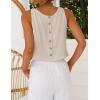 image:imageIDEALSANXUN Womens Scoop Neck Crop Tank Tops Spring Summer Sleeveless TopsBeige