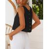 image:imageIDEALSANXUN Womens Scoop Neck Crop Tank Tops Spring Summer Sleeveless TopsBlack