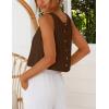 image:imageIDEALSANXUN Womens Scoop Neck Crop Tank Tops Spring Summer Sleeveless TopsCoffee