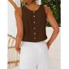 image:imageIDEALSANXUN Womens Scoop Neck Crop Tank Tops Spring Summer Sleeveless TopsCoffee