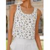 image:imageIDEALSANXUN Womens Scoop Neck Crop Tank Tops Spring Summer Sleeveless TopsFloral White