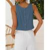 image:imageIDEALSANXUN Womens Scoop Neck Crop Tank Tops Spring Summer Sleeveless TopsGrey Blue