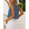 image:imageIDEALSANXUN Womens Scoop Neck Crop Tank Tops Spring Summer Sleeveless TopsGrey Blue