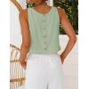 image:imageIDEALSANXUN Womens Scoop Neck Crop Tank Tops Spring Summer Sleeveless TopsLight Green