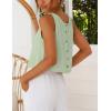 image:imageIDEALSANXUN Womens Scoop Neck Crop Tank Tops Spring Summer Sleeveless TopsLight Green