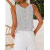 image:imageIDEALSANXUN Womens Scoop Neck Crop Tank Tops Spring Summer Sleeveless TopsLight Grey