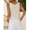image:imageIDEALSANXUN Womens Scoop Neck Crop Tank Tops Spring Summer Sleeveless TopsStriped Beige