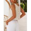 image:imageIDEALSANXUN Womens Scoop Neck Crop Tank Tops Spring Summer Sleeveless TopsStriped Beige