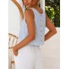 image:imageIDEALSANXUN Womens Scoop Neck Crop Tank Tops Spring Summer Sleeveless TopsStriped Light Blue