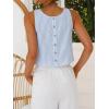 image:imageIDEALSANXUN Womens Scoop Neck Crop Tank Tops Spring Summer Sleeveless TopsStriped Light Blue