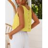 image:imageIDEALSANXUN Womens Scoop Neck Crop Tank Tops Spring Summer Sleeveless TopsYellow