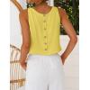 image:imageIDEALSANXUN Womens Scoop Neck Crop Tank Tops Spring Summer Sleeveless TopsYellow