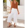 image:imageIDEALSANXUN Womens V Neck Cropped Linen Tank Tops Spring Summer Sleeveless ShirtsBrick Red