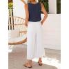 image:imageIDEALSANXUN Womens V Neck Cropped Linen Tank Tops Spring Summer Sleeveless ShirtsNavy