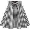 image:imageIDEALSANXUN Gothic Plaid Mini Skirts for Women Short High Waist Plaid SkirtsGingham Black