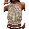Gingham Dark Khaki