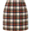 image:imageIDEALSANXUN Womens High Waist Plaid Skirt Bodycon Pencil Wool Mini SkirtsArmyorange