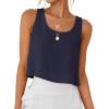 image:imageIDEALSANXUN Womens Scoop Neck Crop Tank Tops Spring Summer Sleeveless TopsNavy