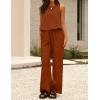 image:imageIDEALSANXUN Womens Linen Tank Tops Spring Summer Relaxed Fit Sleeveless ShirtsBrick Red