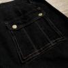 image:imageIDEALSANXUN Mens Casual Loose Fit MultiPockets Military Cargo ShortsDenim Black