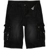 image:imageIDEALSANXUN Mens Casual Loose Fit MultiPockets Military Cargo ShortsDenim Black