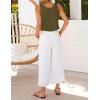 image:imageIDEALSANXUN Womens V Neck Cropped Linen Tank Tops Spring Summer Sleeveless ShirtsArmy