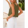 image:imageIDEALSANXUN Womens V Neck Cropped Linen Tank Tops Spring Summer Sleeveless ShirtsArmy