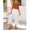 image:imageIDEALSANXUN Womens V Neck Cropped Linen Tank Tops Spring Summer Sleeveless ShirtsBrick Orange