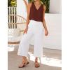 image:imageIDEALSANXUN Womens V Neck Cropped Linen Tank Tops Spring Summer Sleeveless ShirtsBurgundy
