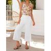 image:imageIDEALSANXUN Womens V Neck Cropped Linen Tank Tops Spring Summer Sleeveless ShirtsFloral Multi