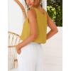 image:imageIDEALSANXUN Womens V Neck Cropped Linen Tank Tops Spring Summer Sleeveless ShirtsMustard Yellow