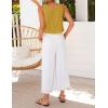 image:imageIDEALSANXUN Womens V Neck Cropped Linen Tank Tops Spring Summer Sleeveless ShirtsMustard Yellow