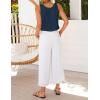 image:imageIDEALSANXUN Womens V Neck Cropped Linen Tank Tops Spring Summer Sleeveless ShirtsSlate Blue