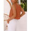 image:imageIDEALSANXUN Womens Linen Crop Tank Tops 2026 Spring Summer Beach Sleeveless TopsBrick Orange