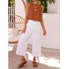image:imageIDEALSANXUN Womens Linen Crop Tank Tops 2026 Spring Summer Beach Sleeveless TopsBrick Orange