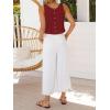 image:imageIDEALSANXUN Womens Linen Crop Tank Tops 2026 Spring Summer Beach Sleeveless TopsCherry Red